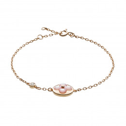 Браслет Louis Vuitton Color Blossom розовый с розовой керамикой