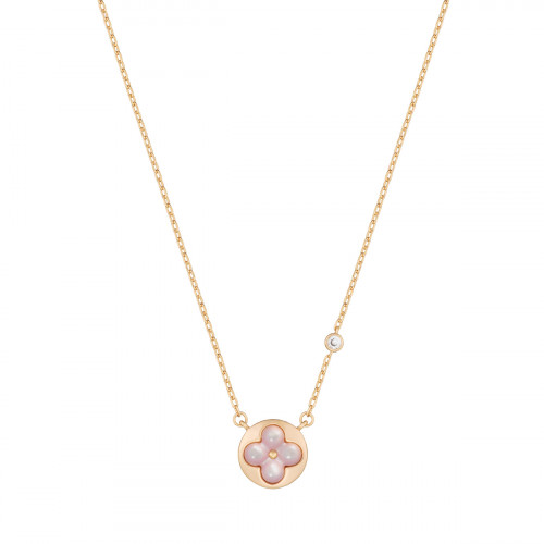 Кулон Louis Vuitton Color Blossom розовый с розовой керамикой