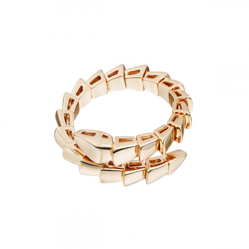 Кольцо змея Bvlgari Serpenti Viper розовое