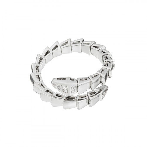 Кольцо змея Bvlgari Serpenti Viper с камнями