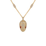 Кулон змея Bvlgari Serpenti Viper розовый