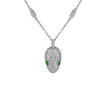 Кулон змея Bvlgari Serpenti Viper белый
