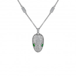 Кулон змея Bvlgari Serpenti Viper белый