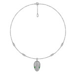 Кулон змея Bvlgari Serpenti Viper белый