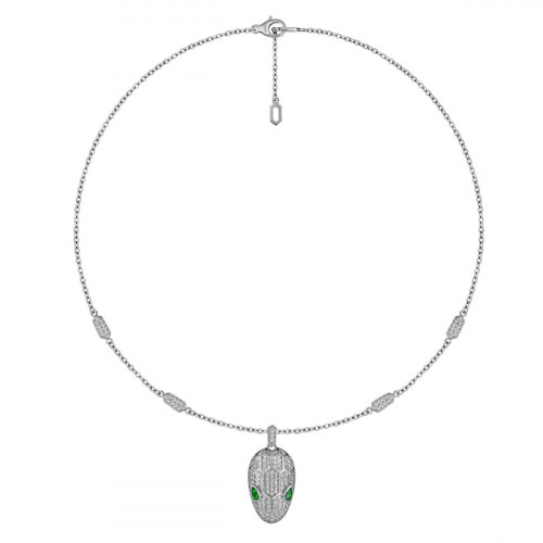 Кулон змея Bvlgari Serpenti Viper белый
