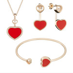 Комплект Chopard Happy Hearts красный в розовом