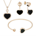 Комплект Chopard Happy Hearts черный в розовом