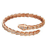 Браслет Bvlgari Serpenti Viper розовый с камнями