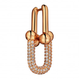Серьги Tiffany HardWear розовые с камнями
