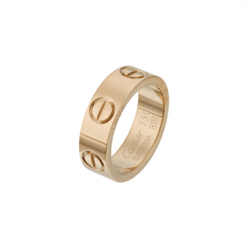 Кольцо Cartier Love розовое классическое