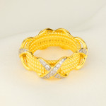 Трехрядное кольцо Tiffany Schlumberger Rope X