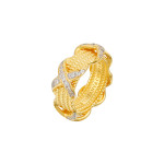 Трехрядное кольцо Tiffany Schlumberger Rope X