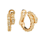 Серьги Bvlgari Serpenty с камнями розовые