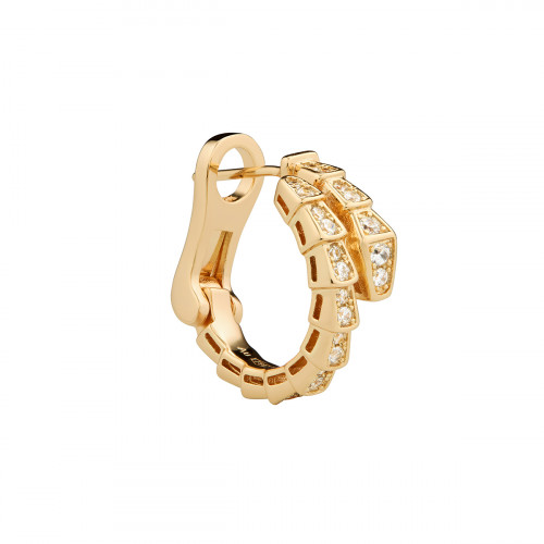 Серьги Bvlgari Serpenty с камнями розовые