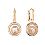 Серьги Chopard Happy Diamonds розовые