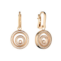 Серьги Chopard Happy Diamonds розовые