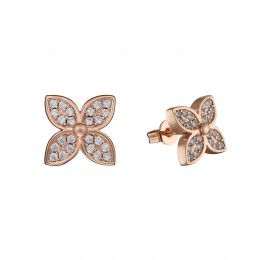 Серьги Louis Vuitton Idylle Blossom розовые с белой керамикой