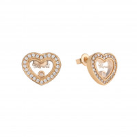 Серьги Chopard Happy Diamonds heart розовые