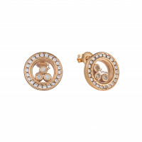 Серьги Chopard Happy Diamonds круглые розовые