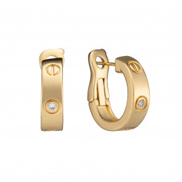  серьги Cartier Love желтые