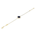 Браслет Van Cleef 1 мотив синий в желтом