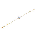 Браслет Van Cleef 1 мотив сиреневый в желтом