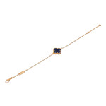 Браслет Van Cleef 1 мотив синий в розовом