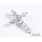 Крестик Tiffany Embrace белый классический с камнями