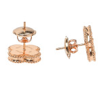 Серьги Van Cleef гвоздики черные в розовом