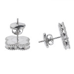Серьги Van Cleef гвоздики сиреневые в белом