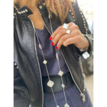 Колье Van Cleef 120 см перламутр в белом