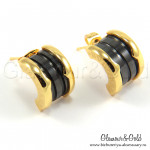 Серьги BVLGARI B.Zero 1 (с черной керамикой)