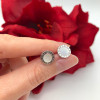 Серьги BVLGARI с перламутром (серебро 925)