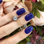 Серьги Cartier C De Cartier белые с камнем с камнями
