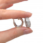 Серьги Cartier Love белые классические с камнями