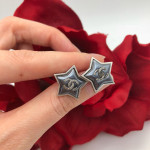 Серьги Chanel серебряные звездочки