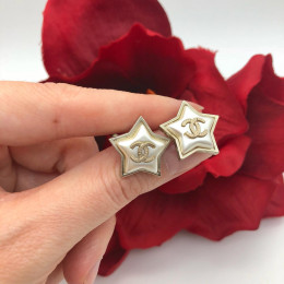 Серьги Chanel золотые звездочки