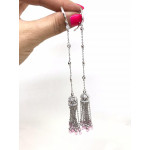 Серьги с кистью из серебра 925