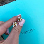 Пусеты Tiffany Schlumberger двухцветные с камнями