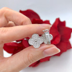 Серьги Van Cleef c цирконами
