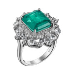 Комплект серьги, кулон и кольцо Paraiba Regale