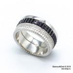 Кольцо Boucheron черное (серебро 925)