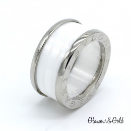 Кольцо BVLGARI B.Zero 1 (с белой керамикой)