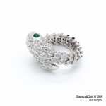 Кольцо змея Bvlgari Serpenti (серебро 925)
