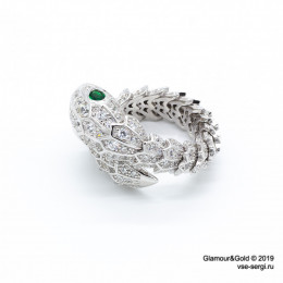 Кольцо змея Bvlgari Serpenti (серебро 925)