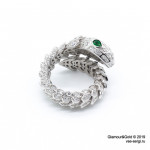 Кольцо змея Bvlgari Serpenti (серебро 925)