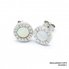 Серьги BVLGARI с перламутром (серебро 925)
