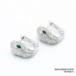 Серьги змеи Bvlgari Serpenti (серебро 925)