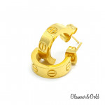 Серьги Cartier Love жёлтые классические с камнями
