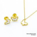 Комплект Van Cleef Sweet Alhambra Butterfly (серьги и подвеска)